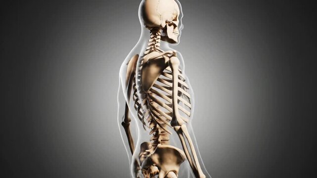 3D rendering of human anatomy skeleton bone structure