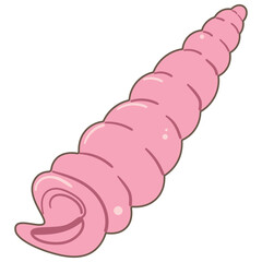 Illustration of a Light Blue Seashell