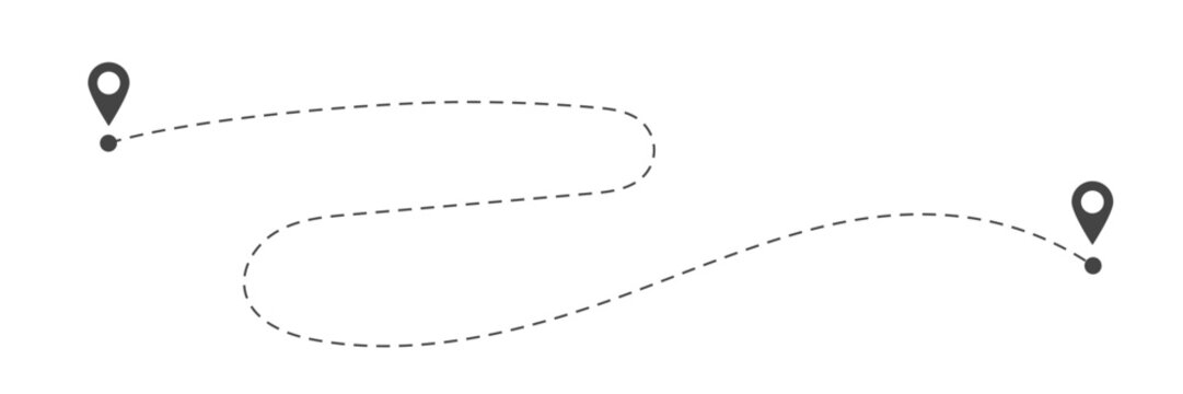 Pin Location with path way. Abstract travel trip for map inforgaphic. Vector
