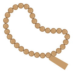 Tasbih Islamic prayer beads Illustration