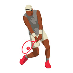 Fototapeta premium Tennis players pose or movement when playing