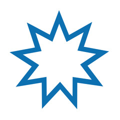 Obraz premium Geometric Sharp Starburst Shape Element Outline Design Decoration