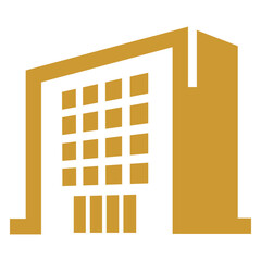 Golden Building Icon