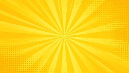 Obraz premium An abstract orange vector background featuring a bright summer sunburst with yellow rays and shining sunlight beams to create a hot starburst wallpaper design
