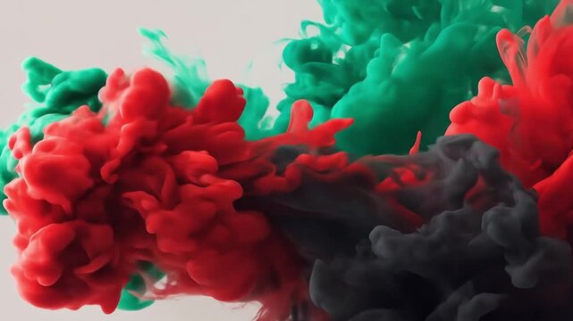 different colored paints are colliding