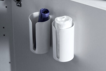 wall-mounted nail-free plastic trash bag holders