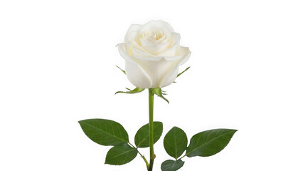 Fototapeta premium White rose flower isolated on transparent background
