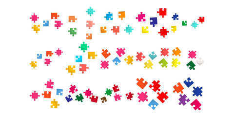 Obraz premium Toy Puzzle Game Flat Illustration