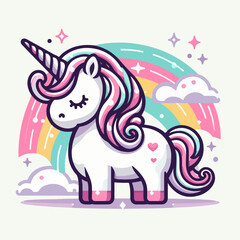 Cute cartoon pony vector illustration