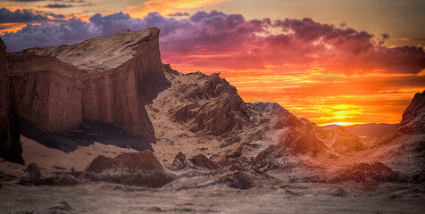 Fototapeta premium Moon Valley in the Atacama Desert