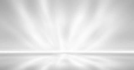 white and gray studio room background, light grey floor backdrop with spotlight.