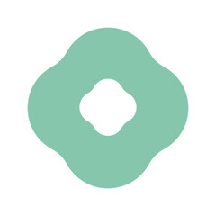 緑色の春の花　イラスト　