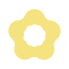 黄色の春の花　イラスト　