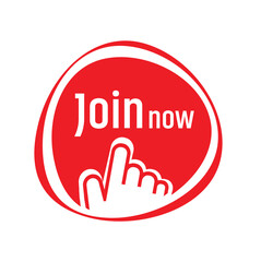 join now sign on white background