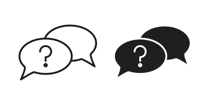 QNA icons for design. Easily editable stroke. Modern flat design.