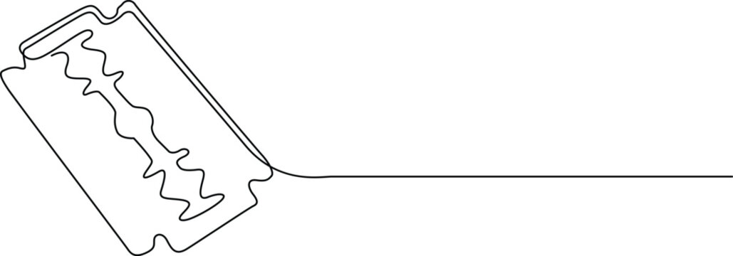 Single razor blade illustration Vector