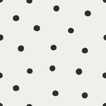 Polka dot pattern. Seamless endless texture with little round spots. Repeating print, abstract spotty background design for fabric, textile, cloth, wallpaper and wrapping. Flat vector illustration