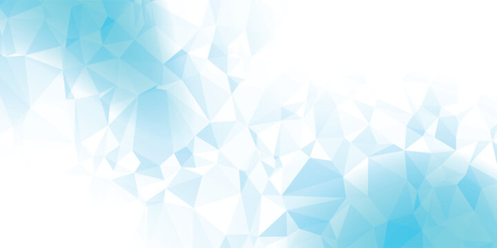 white low poly background in blue and turquoise gradient background. minimalist design
