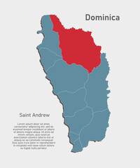 Vector map of Dominica - Saint Andrew Parish