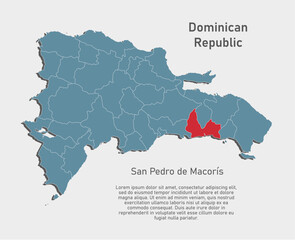 Map of Dominican Republic - San Pedro de Macoris