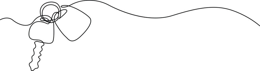 Dog tag necklace with key Vector