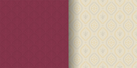 Ethnic seamless pattern with Indian floral designs. Block print patterns. Saree. Boho design for wallpaper, textiles, and packaging.