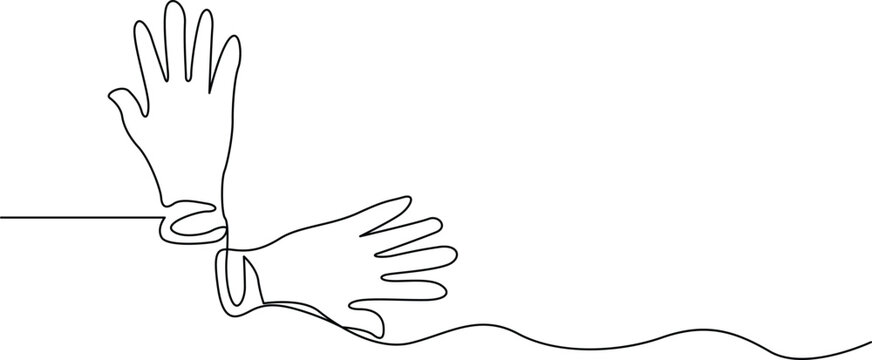 Hands reaching across a gap Vector