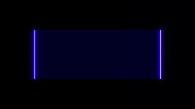 Futuristic HUD square frames with neon hologram screen overlay, modern GUI sci-phi design, and abstract digital technology for lower third callous