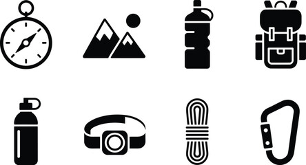 Black and White Outdoor Adventure Equipment