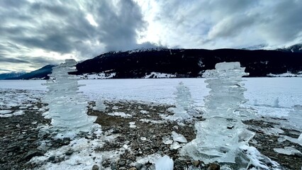 Reschenpass, Reschensee, Kirchturm, Stausee, Italien,  © Reinhard