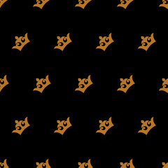 Crown Simple Seamless Pattern Design Vector