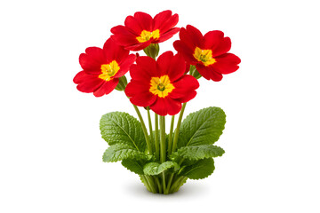 Beautiful Red Flower Bouquet Isolated