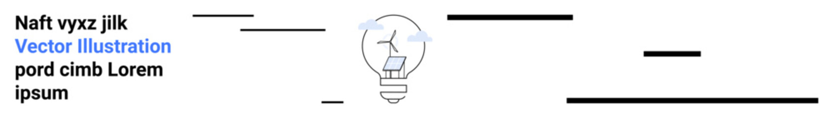 Obraz premium Innovation, digital transformation, business strategy, creative ideas, renewable energy, technology evolution. Light bulb with tech-themed elements and abstract lines. Innovation and digital