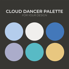 Cloud dancer palette for your design. Harmonious trendy colors 2026.