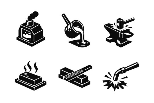 Blacksmithing Tools and Processes Icons