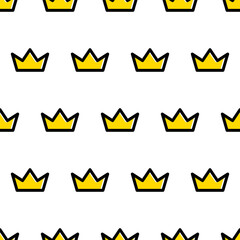 Crown Simple Seamless Pattern Design Vector