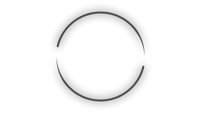 Black subtle neon laser circular looping effect with soft glow