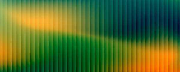Green and yellow vibrant gradient with glass distortion effect. Ribbed grainy texture, glossy vertical stripes