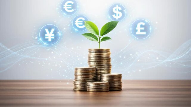 Cashless digital payment innovation drives global money transfer and online banking economy with secure transaction, financial growth fintech development and sustainability