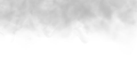 Smoky smoke curls above white clouds with puff effects on a white background. Steam and mist mingle, creating realistic storm, thunder, vapor, and fog textures across atmospheric phenomena. PNG vector