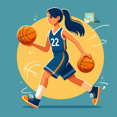 basketball player with ball