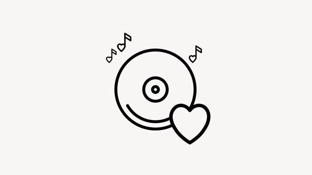 Love Music Animation Icon