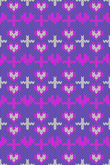 Colorful Geometric Pattern with Vibrant Pink and Purple Zigzag Design for Modern Textile and Wallpaper