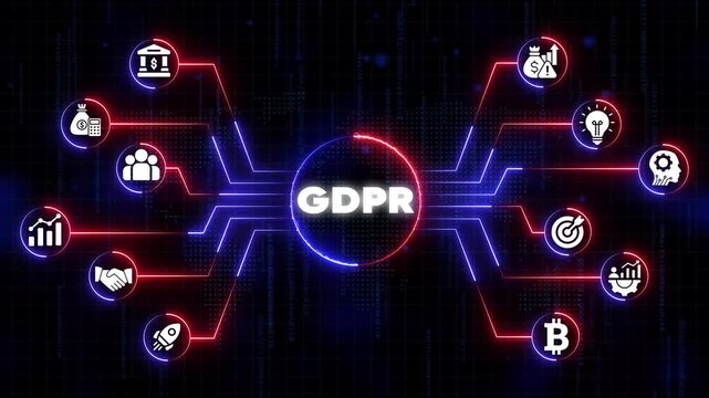 G D P R Compliance Infographic with Representing Data Protection and Privacy Regulations gdpr