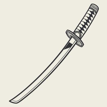 Katana Blade Flat Design