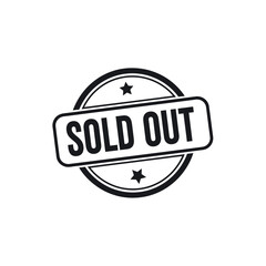 Obraz premium Professional Vector Sold Out Badge Illustration for E-commerce and Retail Promotions, Communicating Product Unavailability and Stock Status, Versatile Graphic Element for Business Marketing