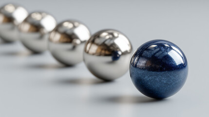 Navy Blue Sphere Leading Silver Spheres Authority Concept