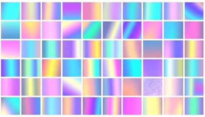 Vibrant Holographic Gradient Backgrounds - A Collection of Colorful Abstract Designs.
