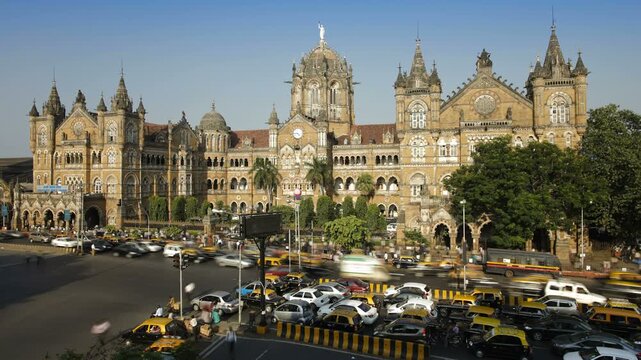 Chhatrapati Shivaji Terminus (Victoria Terminus) Historic Railway Station in Mumbai