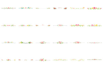 Cute Colorful Floral Divider Minimal Hand Drawn Style